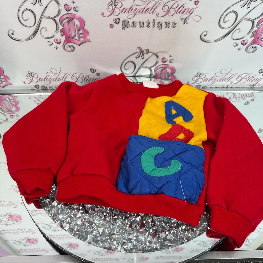 Signature ABC vintage baby shirt Red ABC Kids Sweatshirt